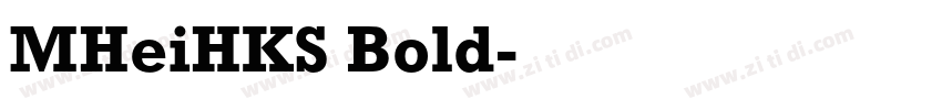 MHeiHKS Bold字体转换